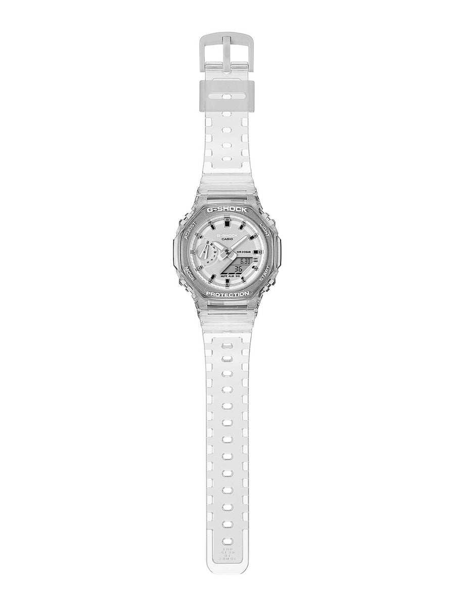 METALLIC Watch Womens White Altivo Mini SKELETON CasiOak GMA-S2 G-Shock Casio –