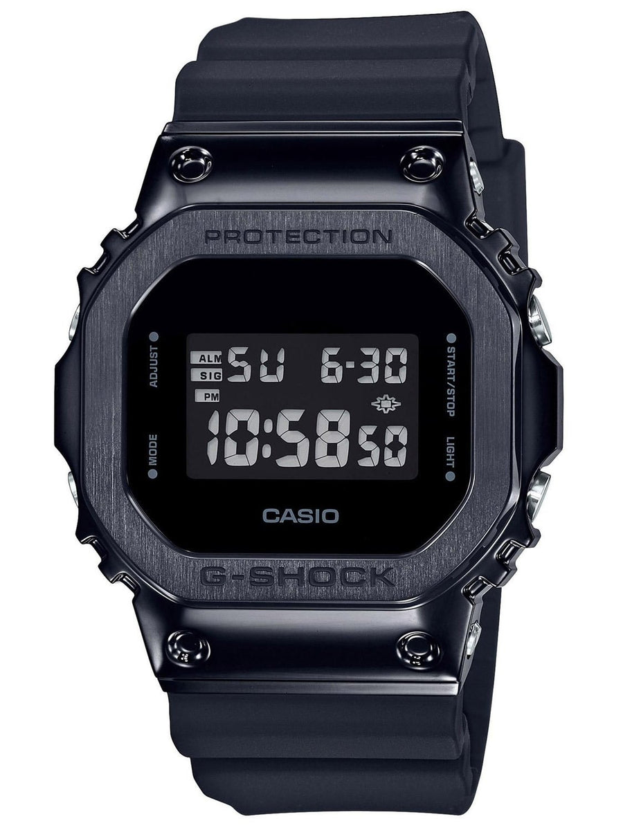 Casio G-Shock METAL BEZEL Mens All Black Digital Watch