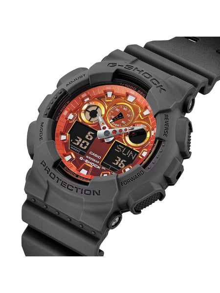 Casio Fiery and Bold G-SHOCK Series Ana-Digi Mens Watch GA100FL-8A