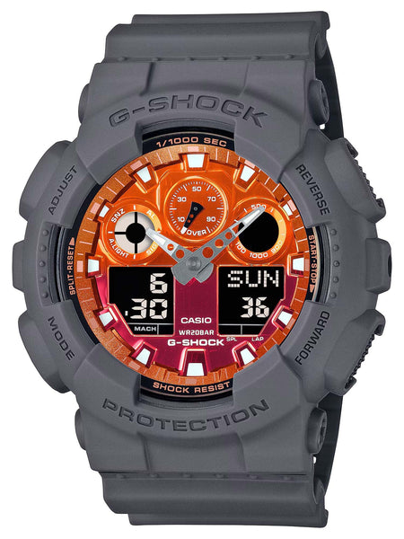 Casio Fiery and Bold G-SHOCK Series Ana-Digi Mens Watch GA100FL-8A