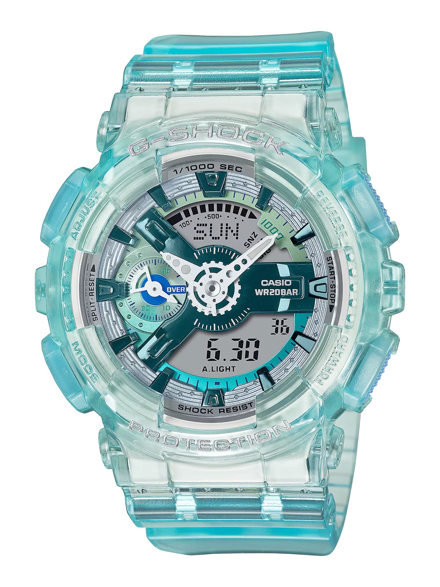 Casio G Shock VIRTUAL WORLD Womens Blue Ana Digi Watch GMAS110VW 2A Altivo