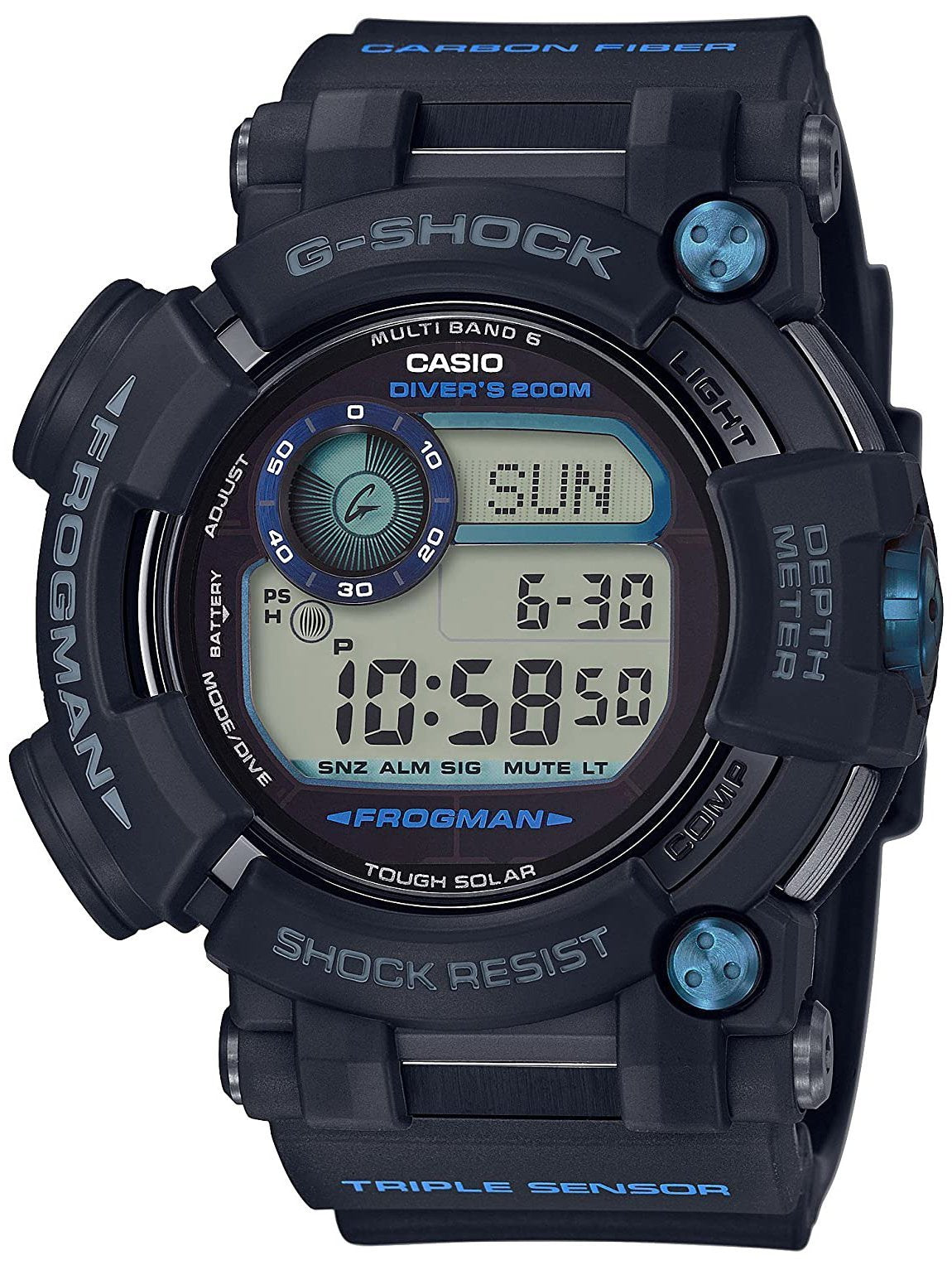 Casio G-Shock FROGMAN Solar Sapphire Black/Blue Mens Watch